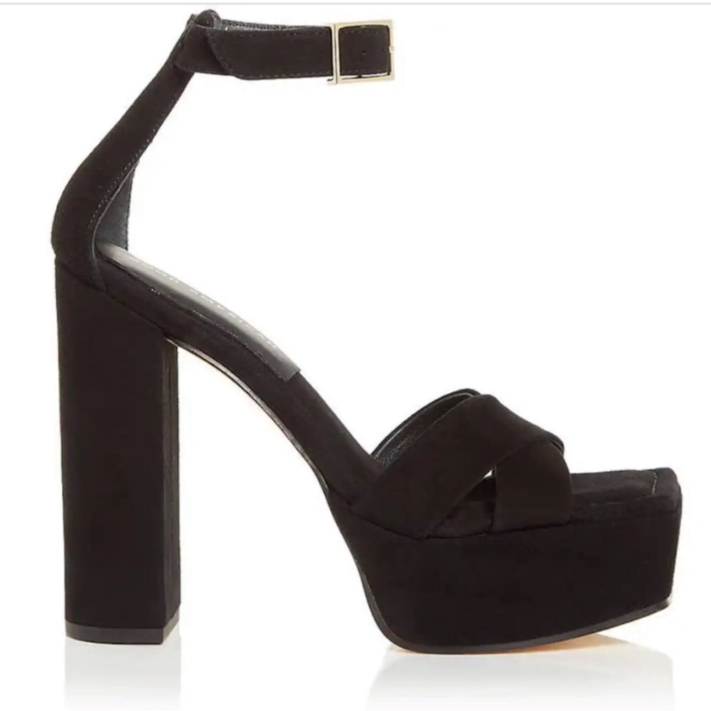 Good American Black Platform Heels